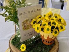 winnie the pooh baby shower, table-centres