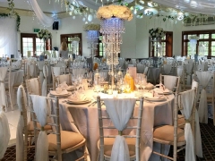 crystal chandeliers with silk floral tops