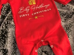 Red-romper-suit-personalised